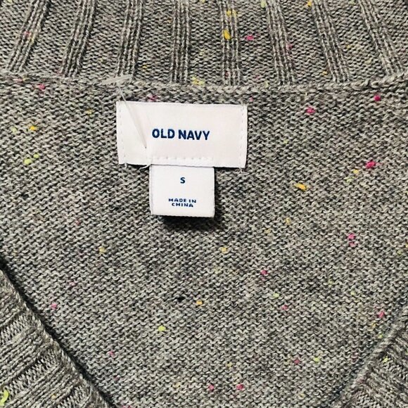 Old Navy Gray Long Sleeve V Neck Sweater Size Small - Picture 4 of 10